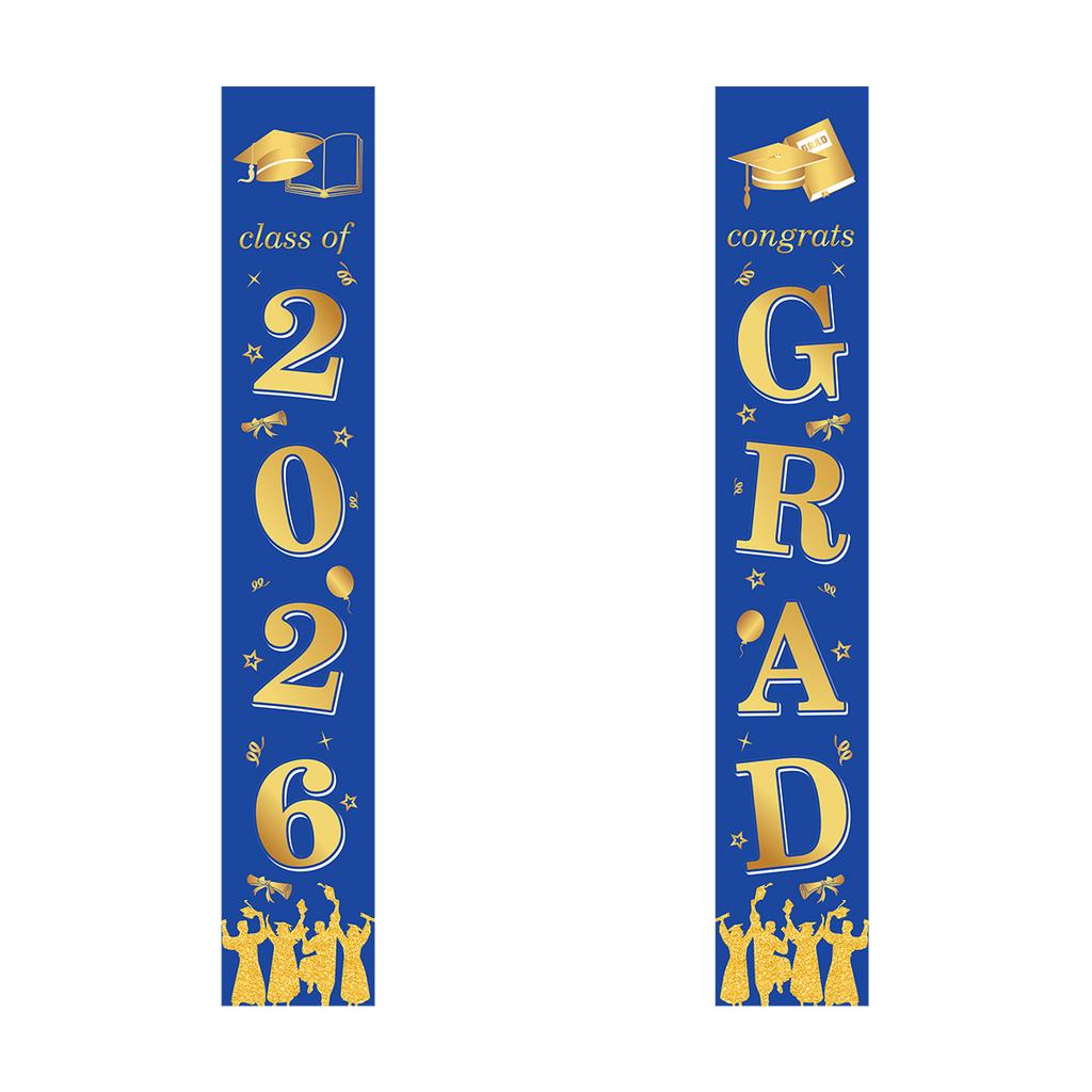 Graduation Season Theme Party Decoration Door Curtain Pendant Graduation Ceremony Arrangement Polyester Cloth Couplet