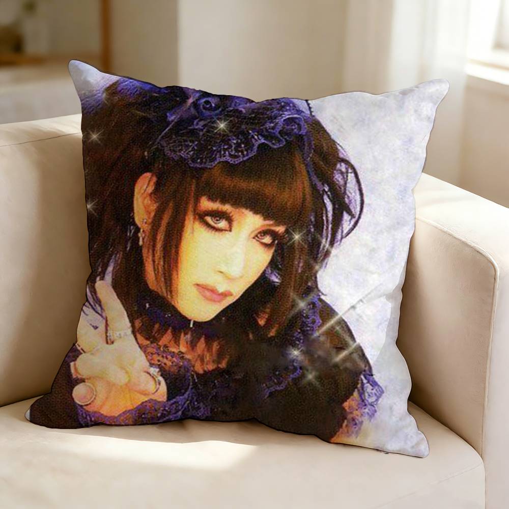 Baroque Rock Band MMalice MMizer  Square DoubleSided printed Pillow Case Bedroom Bedside Pillow Sofa Cushion Cover
