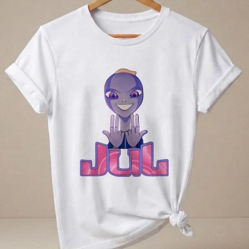 French Rapper Vote JUL Graphics Tshirts Unisex Unisex Hiphop T Shirt Shortsleeved Casual Tshirt Streetwear Clothing Tops