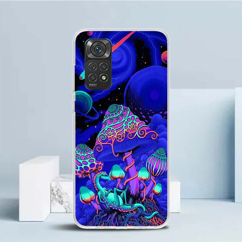 Weird Mushroom Psychedelic Soft Cover for Xiaomi Redmi Note 15 14 13 12 Pro Plus Phone Case 14S 11S 11T 11E 10S 10 4G Pattern Sh