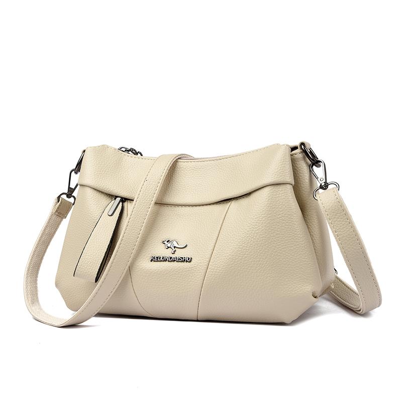 High Quality Pu Leather Shoulder Crossbody Bags for Women Mother 2025 Luxury Handbags Women Messenger Hand Bag Two Layers Tote