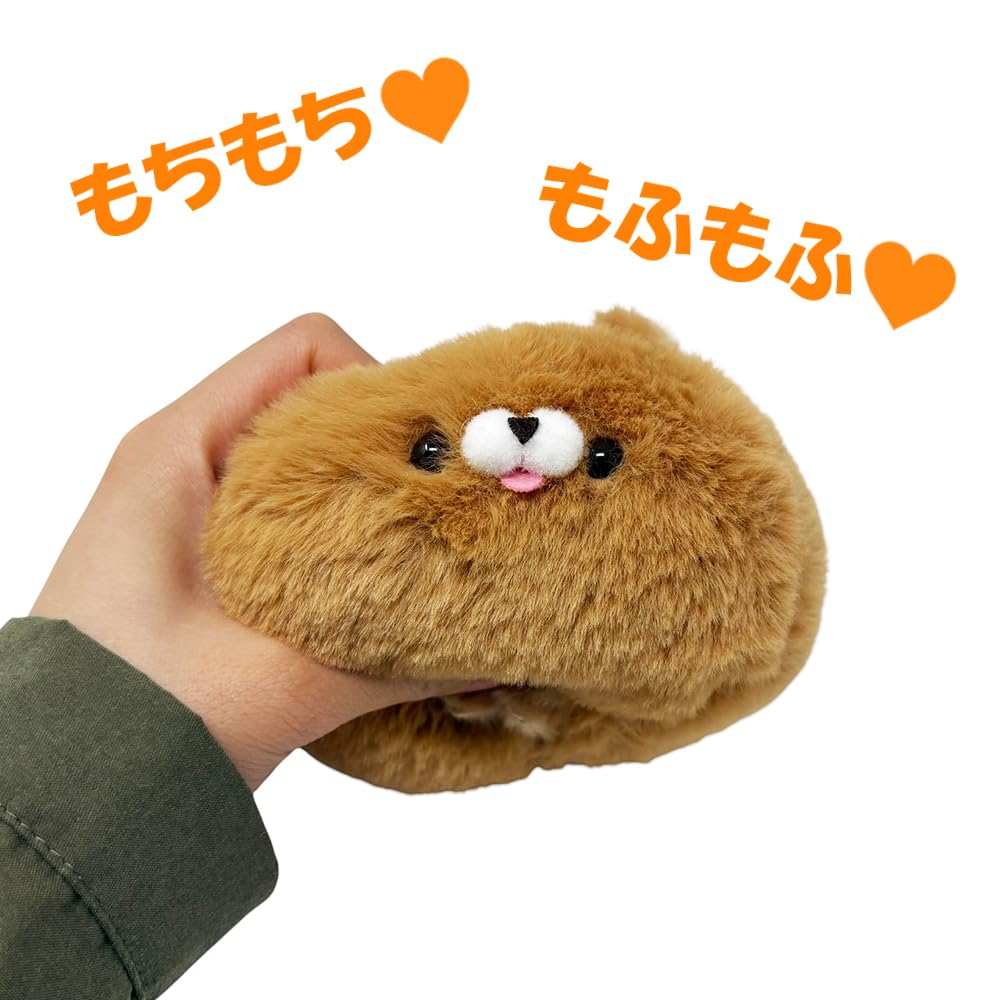 Soft and fluffy Pomeranian plush toy goods, 2 types in total, approximately 10.5cm (set of 2)
