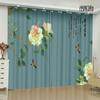 Custom Chinese Style Curtain Peony Flower Bird Print Classical Living Room Bedroom Space Study Room Full-height Window Opening