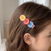 2 pcs/set Small and Cute Button Hair Clips Resin Bangs Clip New Duckbill Clips  Travel