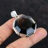 Faceted Smoky Quartz Pendant 925 Sterling Silver Pendant Handmade Pendant Smoky Quartz Gemstone Jewelry Healing Stone Pendant Gifts for Wife