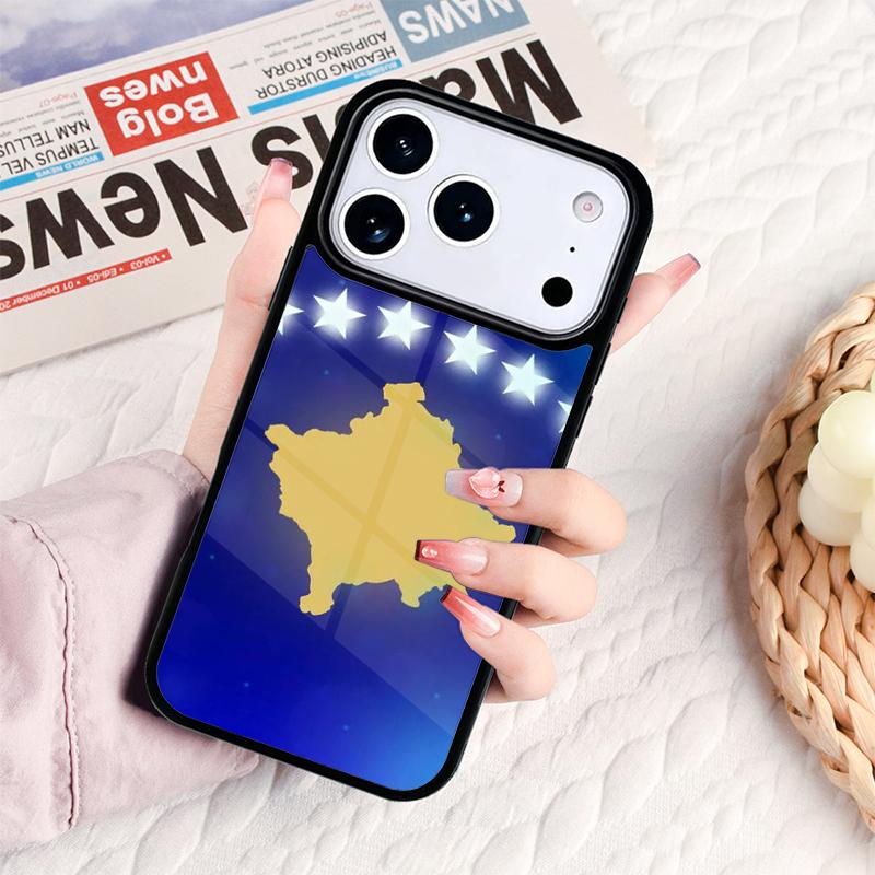 Kosovo Nationalflagge Handyhülle Für IPhone 17 16e 15 14 13 12 11 Pro Max Air Mini Weiche Schutzhülle