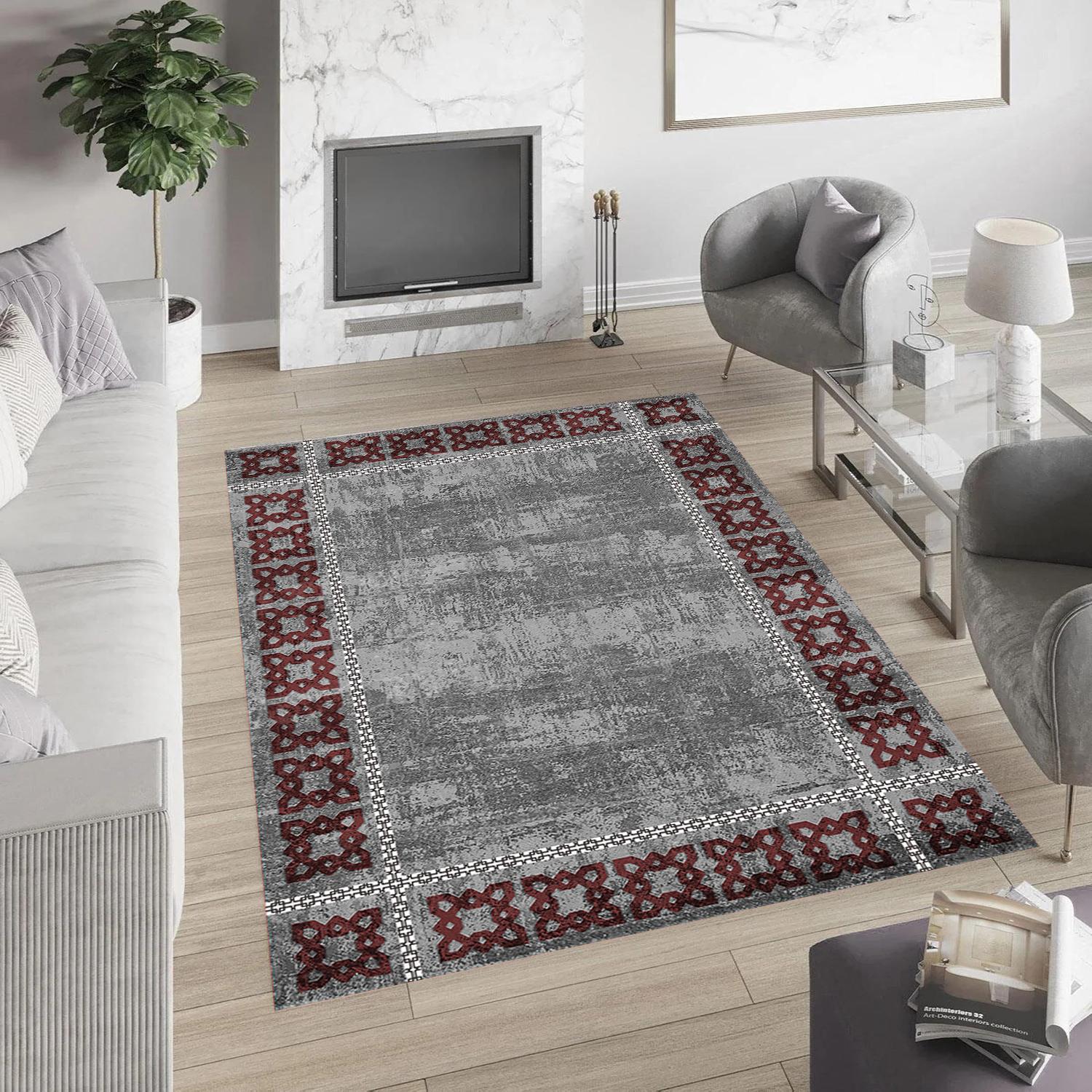 

Eliana Home Washable Printed Carpet LNA0822-FNL32 50x80 красный