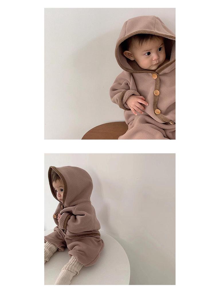 Winter Baby Fleece Jacket & Warm Pants Set - Infant Casual Outwear