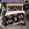 Juventus FC Vzor 3dílná souprava povlečení Měkký povlak na přikrývku z mikrovlákna s povlaky na polštáře do ložnice
