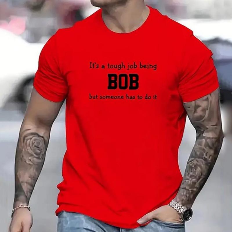 

Модные футболки с принтом букв BOB, уличная хипстерская мужская одежда, свободная футболка с круглым вырезом, повседневные мужские футболки, топ 5XL