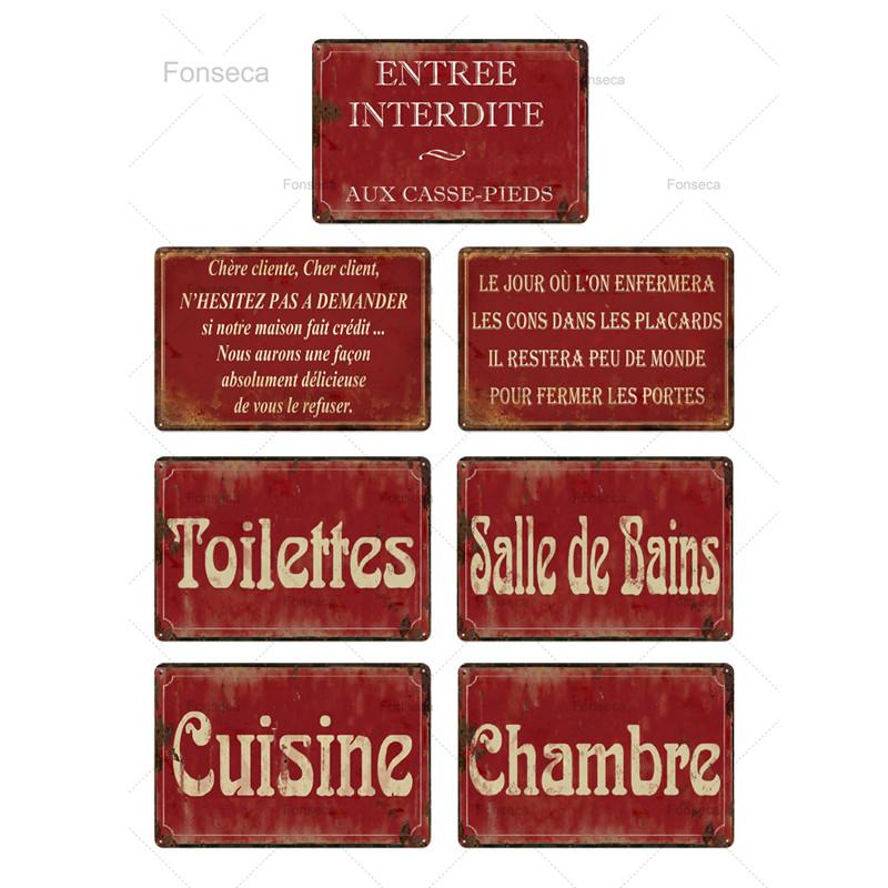 Place Des Aperos Plaque Metal Vintage French Retro Metal Tin Sign Bar Pub Club Wall Decor Iron Painting Decorative Plate