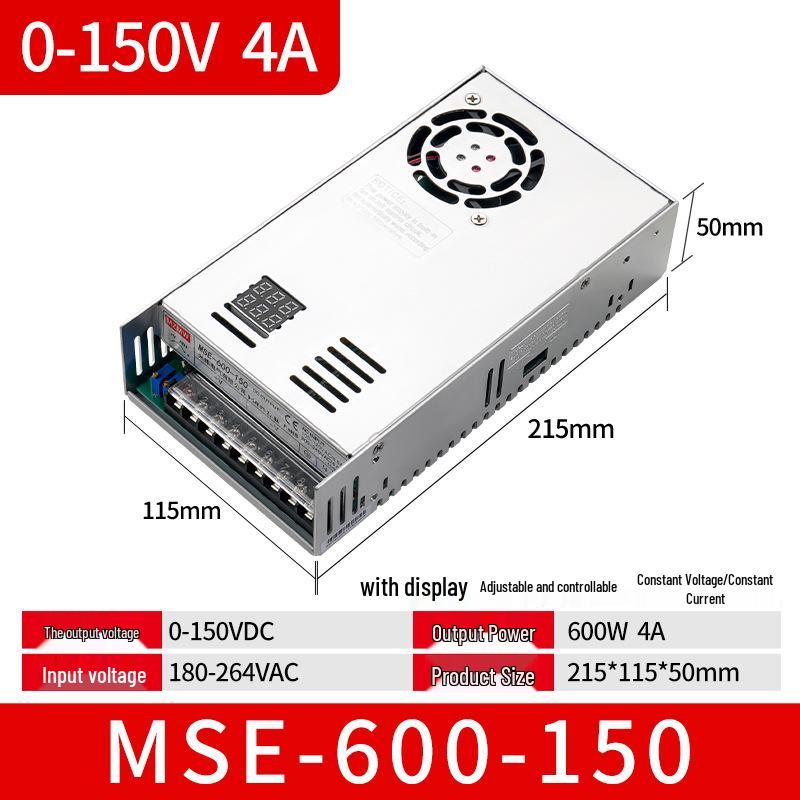 Switching Power Supply MSE-600W, DC 24V-90V, Digital Display, 50A Analog Control