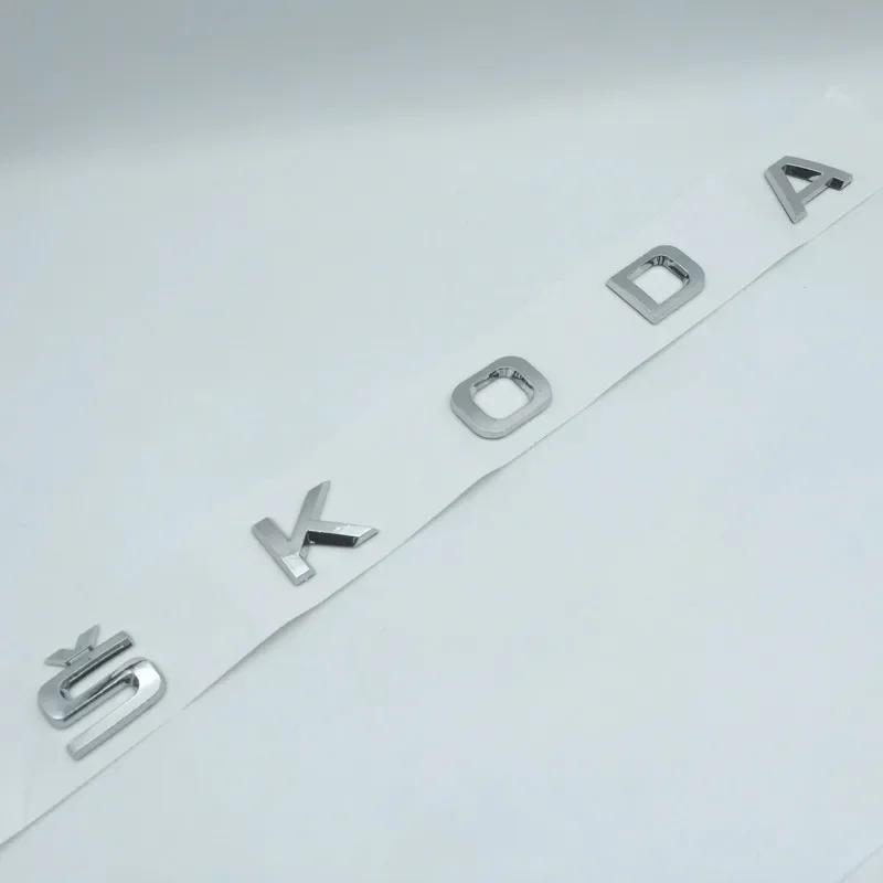 Car Sticker 1pcs 3D ABS High Quality Car Letter Front Hood Emblem Rear Tail Trunk Decals Badge Sticker Decal Styling For Skoda   NL6