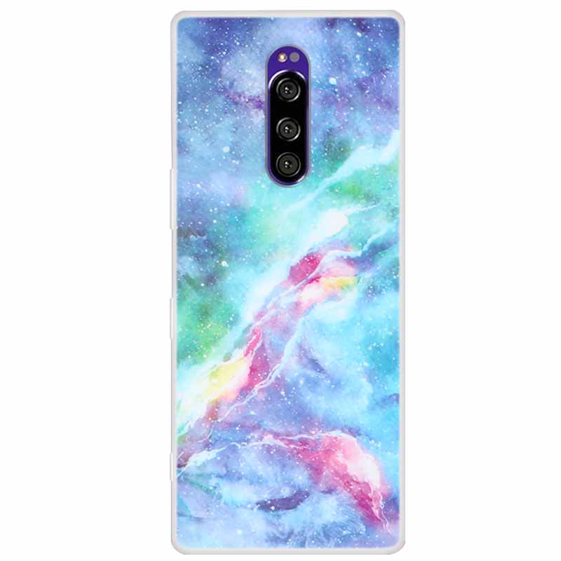 Funda de Silicona Suave para Sony Xperia 1 Funda Moda Transparente Fundas de Teléfono Tigre para Sony Xperia1 XZ4 SO-03L SOV40 J8110 Coque Parachoques