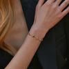 Bracciale Colorato Lucido a Forma di Cuore, Raffinato Bracciale con Perline, Stile Retrò Elegante