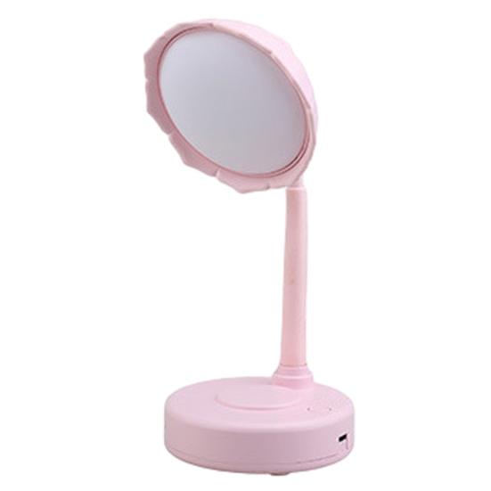 LED Desk Lamp Cute Flower Table Lamp with Adjustable Flexible Gooseneck Rechargeable Eye-Caring Night Light for Dorm Bedroom Reading