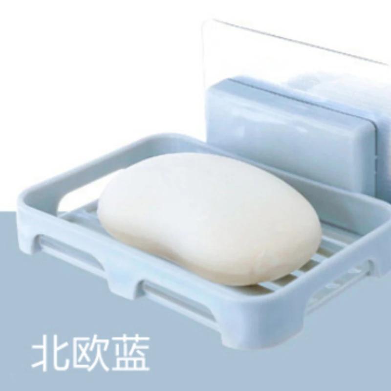 Suport pentru săpun, fără găurire, montat pe perete, cu două straturi, suport pentru săpun, farfurie pentru săpun, accesorii pentru baie, săpunuri, autoadezive