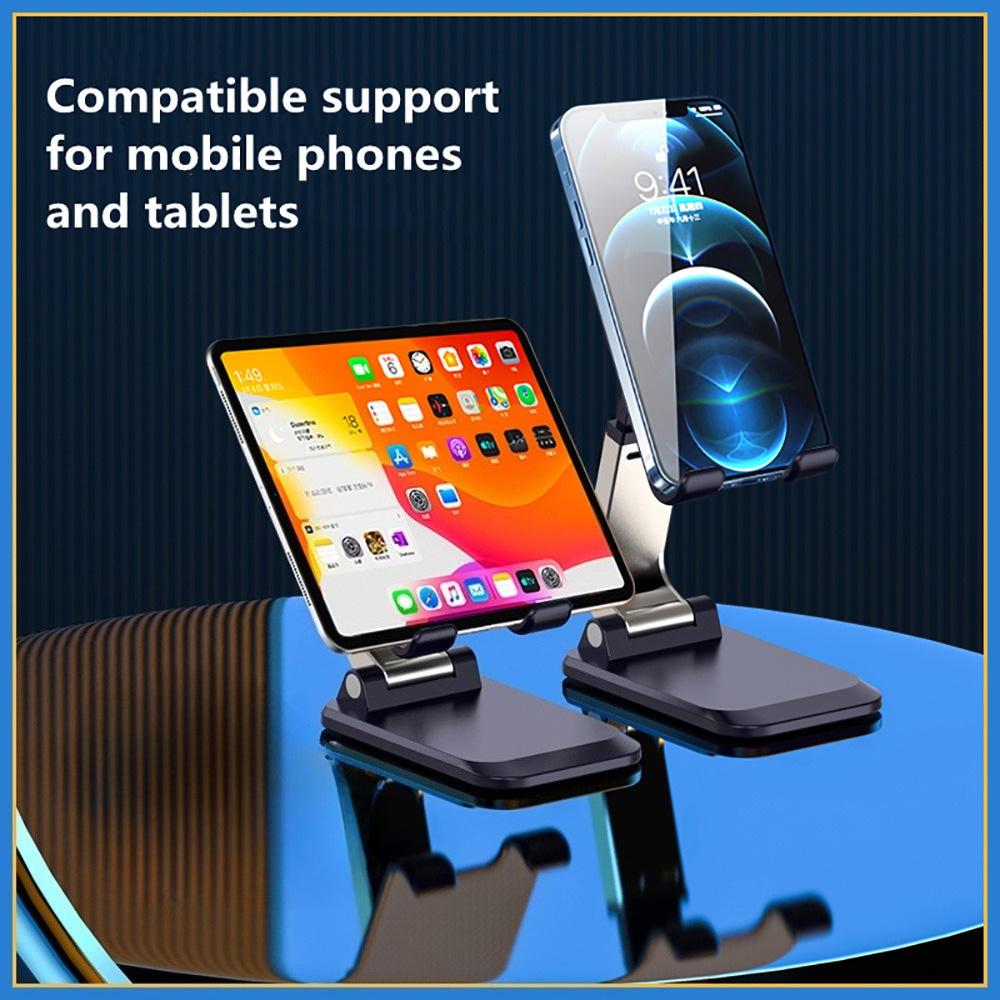Foldable ABS Desktop Mobile Phone Stand For iPad iPhone Xiaomi Smartphone Support Tablet Desk Cellphone Portable Holder Bracket