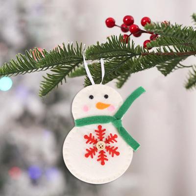 Vliesstoff Schneemann Weihnachtsanänger Handschuhe Glocke Weihnachtsbaumdekoration Weihnachtsmann Schneemann Weihnachtsschmuck Zuhause