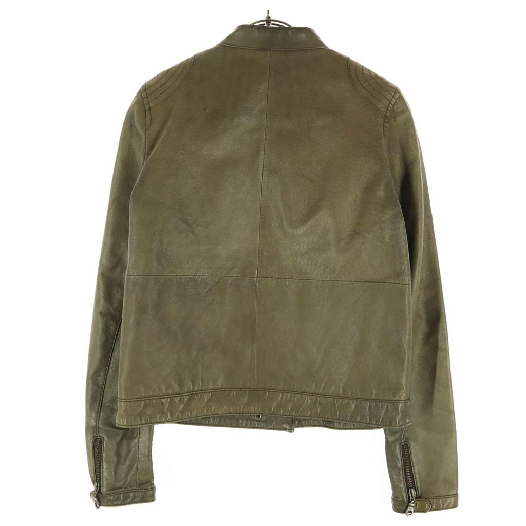 .fr Long Sleeve Leather Single Riders Jacket S Beige Women Used