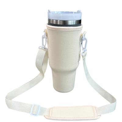 Water Bottle Carrier Bag Holder Adjustable Shoulder Strap Cup Sleeve Tumbler 30/40 Oz Water Bottle Sling