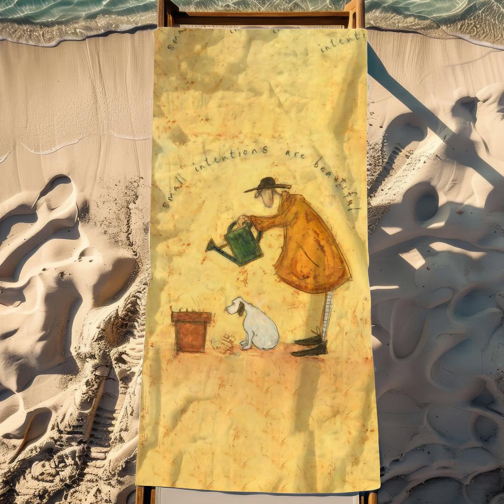 S-sam Toft Art Towel Beach Towel Oversized Quick Dry Towel Absorbent Soft Swim BeachTowels for Men Women