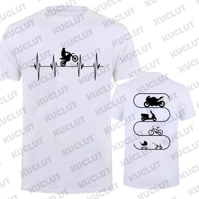 Men T-Shirt Motorcycles Evolution ECG Graphic Y2k Tops Funny Hip Hop Streetwear Two-sided Short Sleeve Tees Oversized Clothing