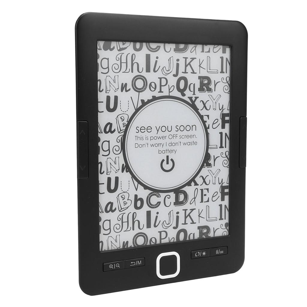 BK6033 Electric Book Reader with 8G Storage Adjustable Brightness 6 Inch Ink Screen Book Reader for Commuting Travel