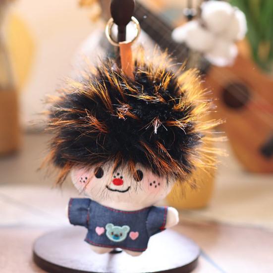 Cute Doll Plush Keychain, Small Stuffed Animal Pendant for Bag Backpack Purse, Soft Cartoon Key Ring Charm, Gift for Girls Women