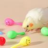 10Pcs Spoon Ball Parrot Chewing Toys, Funny Bell Bird Play Toys, Boredom Relief Interactive Entertainment Supplies for Parrot
