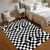 1pcBlack and White Carpets Simple and High-end Element Floor Mats Bedroom Carpets Restaurant and Café Home Decoration Rugs