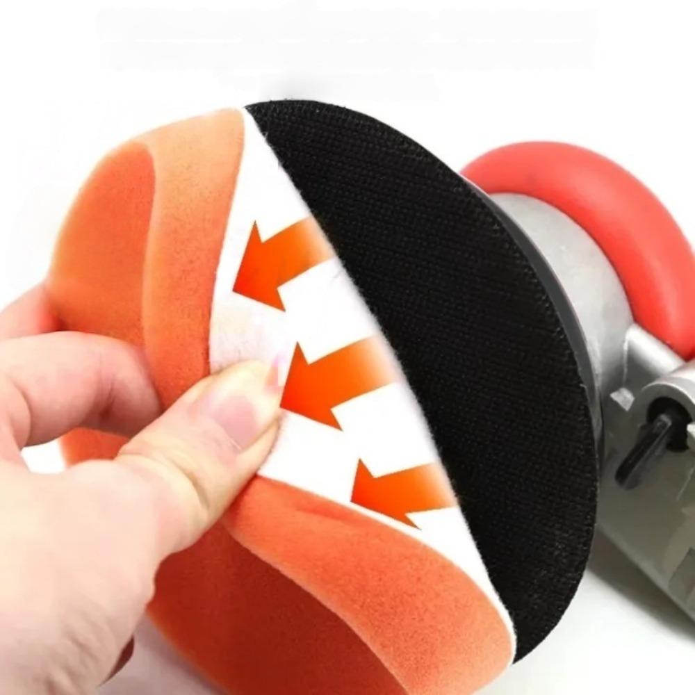 5pcs 5/6inch Car Polishing Buffer Pads Flat Sponge Waxing Pad Kit Self Adhesive Sponge Disc Automotive Beauty Care Accessories