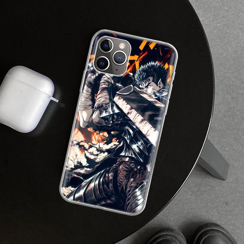 Guts B-Berserks Anime Phone Case Cover for iPhone 11 12 13 Mini 14 15 Plus 16 Pro Max 17 Air 7 8 + SE Art Customized Fundas 11 1