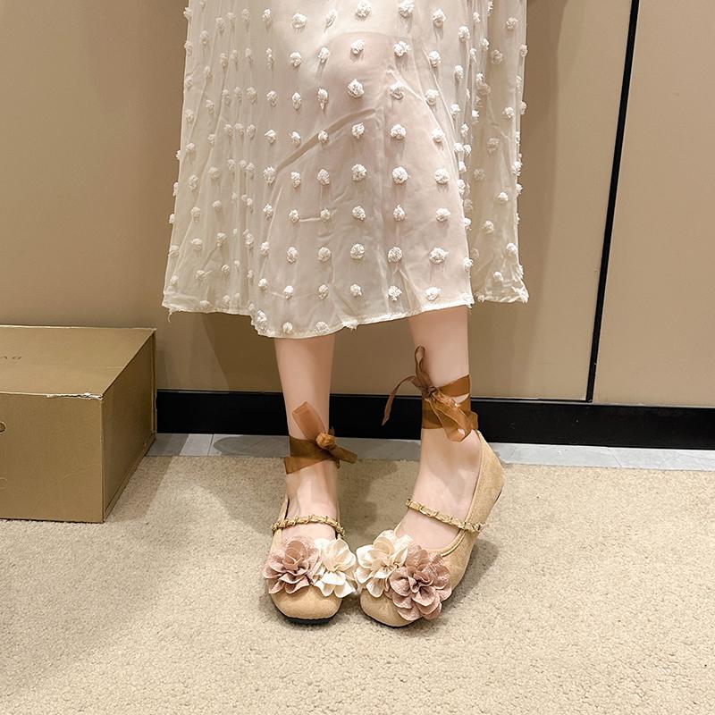Fashion Flower Women Mary Jane Shoes Elegant Dress Lolita Woman Sandals 2025 New Fashion Cozy Designer Shoes Luxury Soft Chaussure Femme