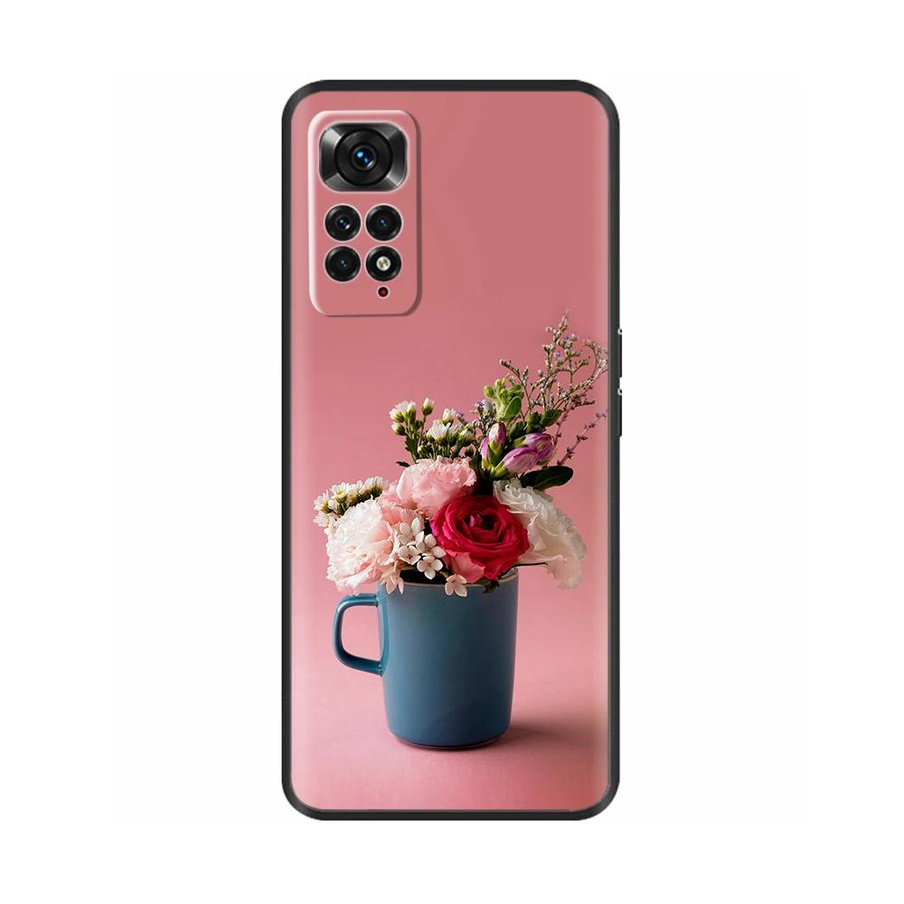 Hülle Für Xiaomi Redmi Note 11 11S Weiches Flüssigsilikon Cartoon Hülle Für Redmi Note11 Pro Plus Fundas Gemustert Vollschutz