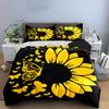 Sunflower And Butterflies Decor Set  Kid'S And Adults' Bedroom Decor, Exquisite Three-Piece Bedding Set Gift