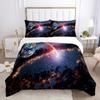 Erde Bettbezug Set 3D Blauer Planet Muster Polyester Bettdeckenbezug King Queen Größe Für Jungen Mädchen Bettwäsche Set Mit Kissenbezug