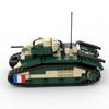 French Char B1 Bis Heavy Tank Building Blocks Set Military WW2 Armored Vehicle Camouflage Model Bricks Toys