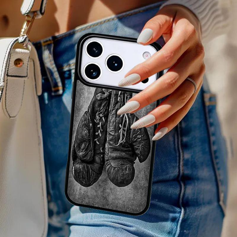Boxing Gloves Hanging On a Wall Phone Case For iPhone 17 Air 14 15 13 12 Max Cover For Apple 14 15 16 16e 11 Pro Max Plus Coque