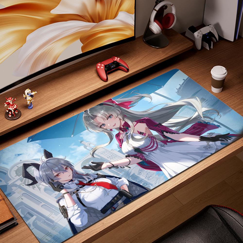 1000x500mm Carlotta Wuthering Waves Mouse Pad Rubber Esports Computer Keyboard Pad Escritorio Pc Setup Accessories 4mm Desk Mat