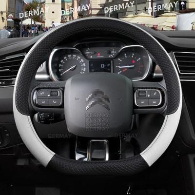 Para Citroen C3/C3 Picasso Aircross Lumiere Pluriel DS3 DS5 9 Cores Capa de Volante de Carro Couro PU Antiderrapante Acessórios Automotivos