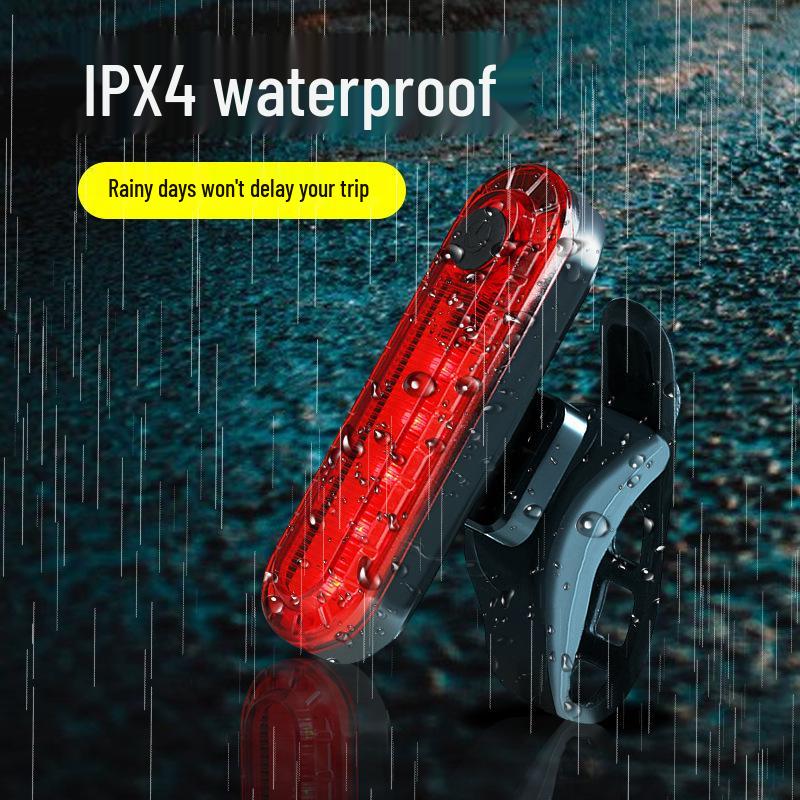 Rechargeable Super Bright Bicycle Tail Light for Night Riding - Road & Mountain Bike Accessory
