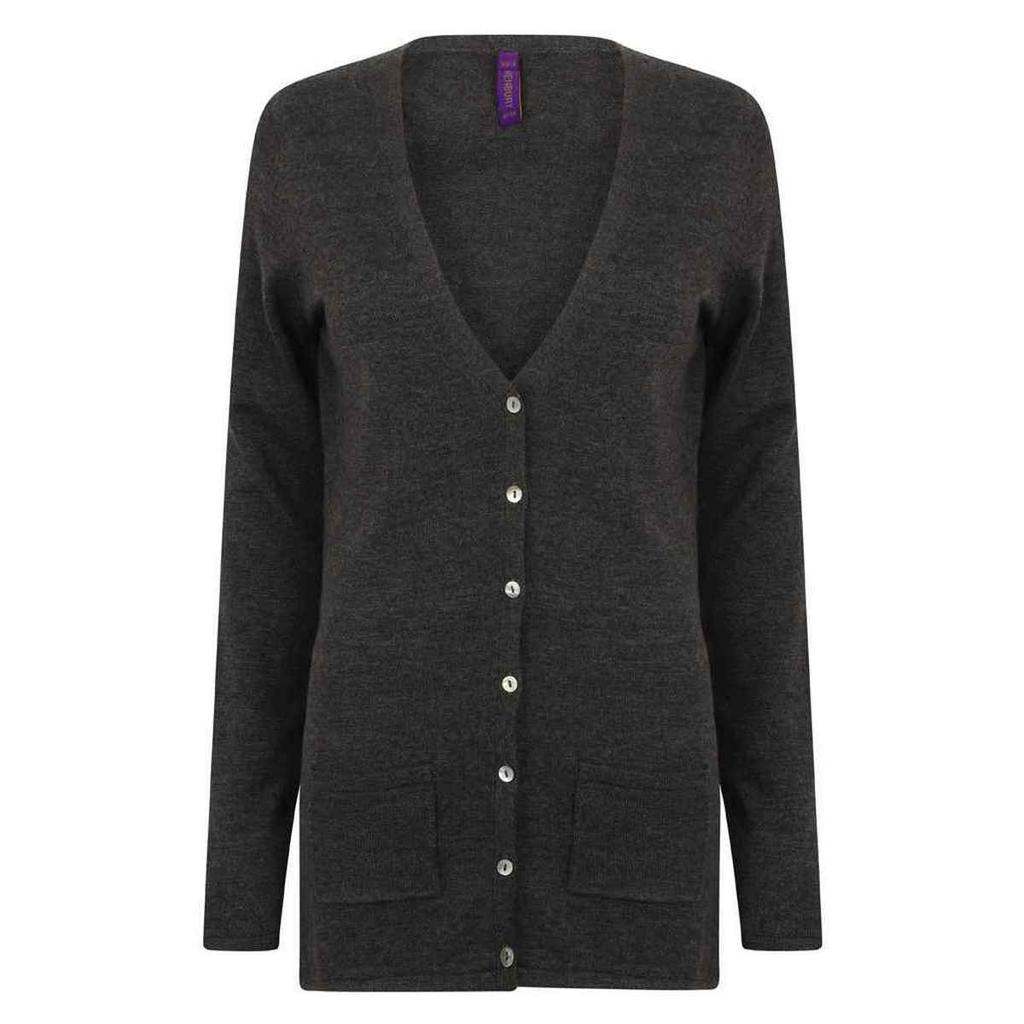 Henbury Womens/Ladies Lightweight V Neck Cardigan