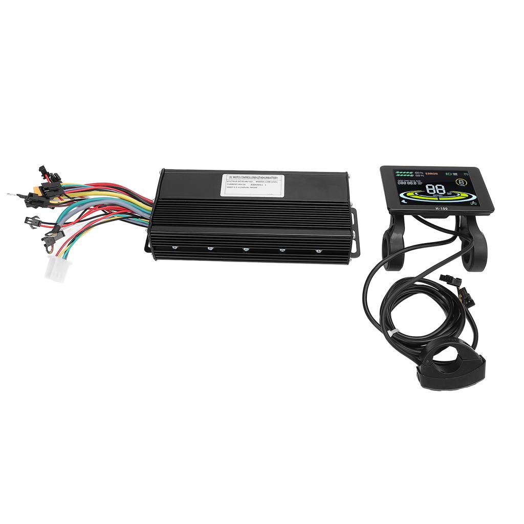 40A 3 Modes Sine Wave Controller with LCD Color Screen Display Panel Aluminum Alloy ABS Conversion Kit for Electric