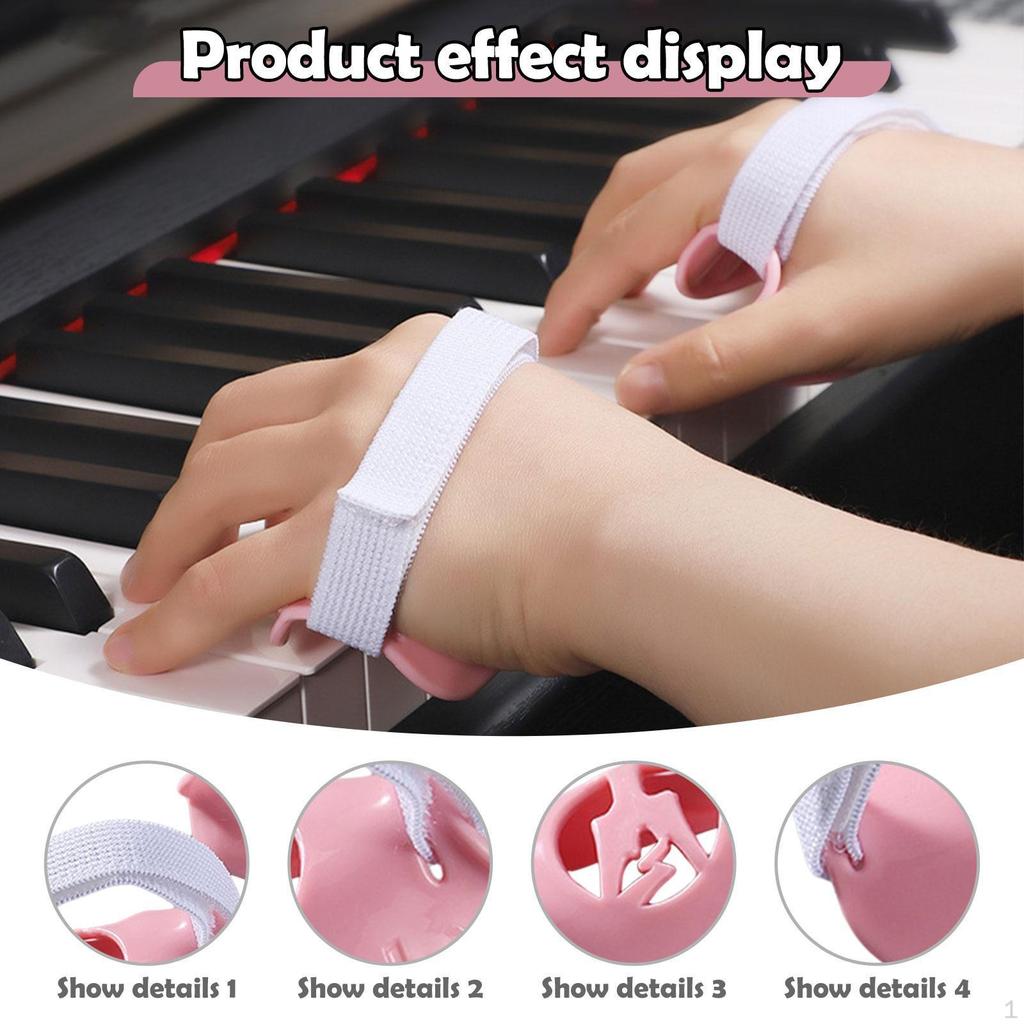 2 Pieces Piano Finger Trainers Exercisers Comfortable Grip Hand Correct Tool for Beginners