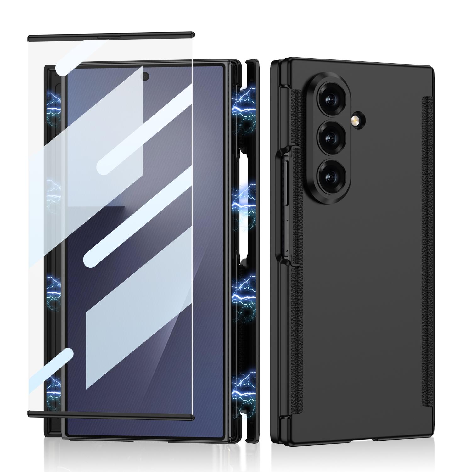GKK Magnetic Hinge PC Anti-Scratch Back Cover Phone Case Cover for Samsung Galaxy Z TriFold Fold 7 For Samsung ztrifold&Black Box