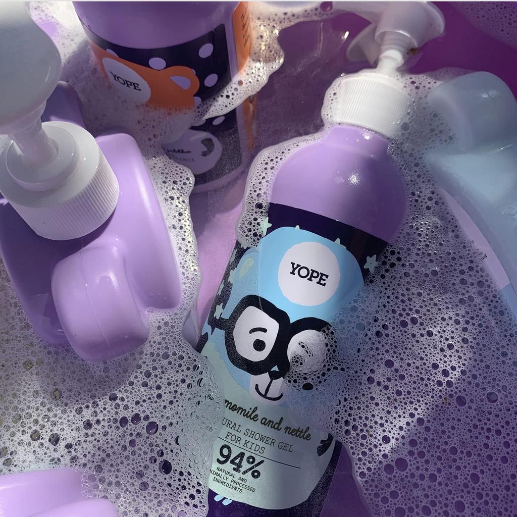 YOPE Natural Body Chamomile Nettle Natural For Sensitive Ecocert Kids' Soap, 400ml, & Scent, 94% Ingredients, Dry, Skin,