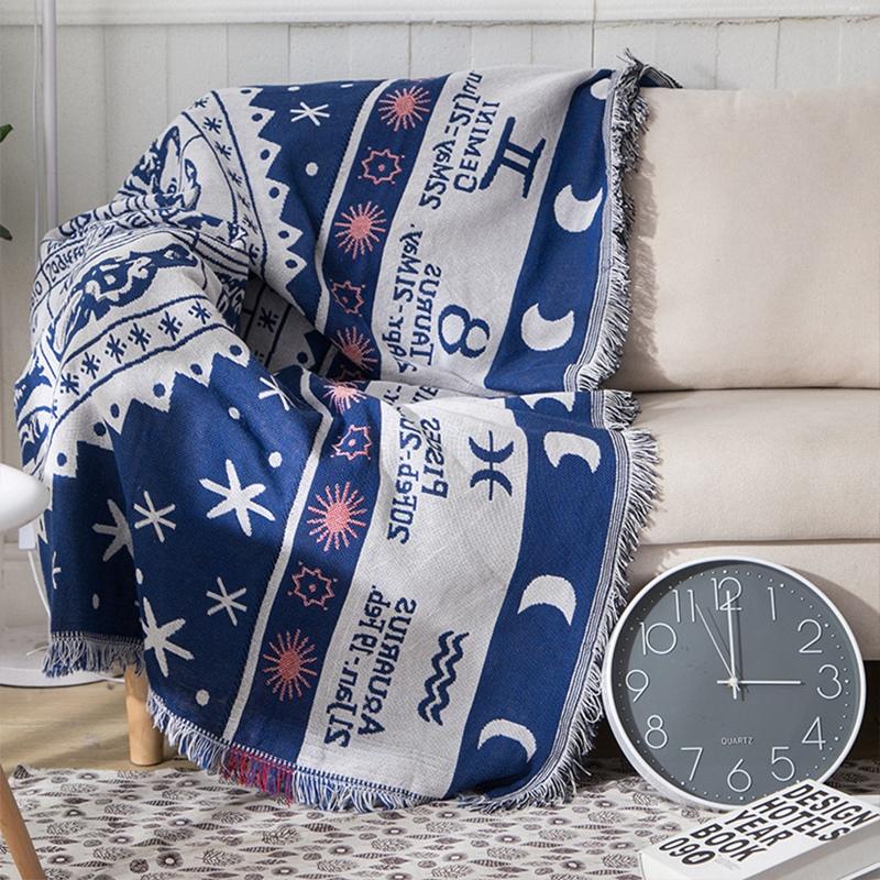 White Blankets for Sofa Comfortable Solid Color Blanket Spring Outdoor Picnic Blanket Portable Cushion Cotton Throw Blanket