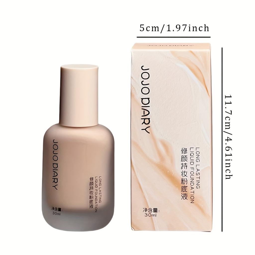 Liquid Foundation Natural Finish Light To Medium Coverage, Waterproof & Sweat-Resistant, Long-Lasting Makeup Cream Easy To Apply & Blend