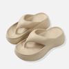 Hao Li Jia Women's Summer Thick Sole Height-Boosting Non-Slip Odor-Resistant EVA Flip Flops